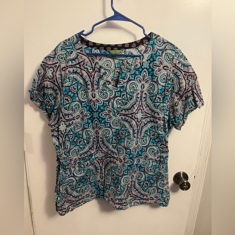 Vera Bradley Paisley Scrub Top